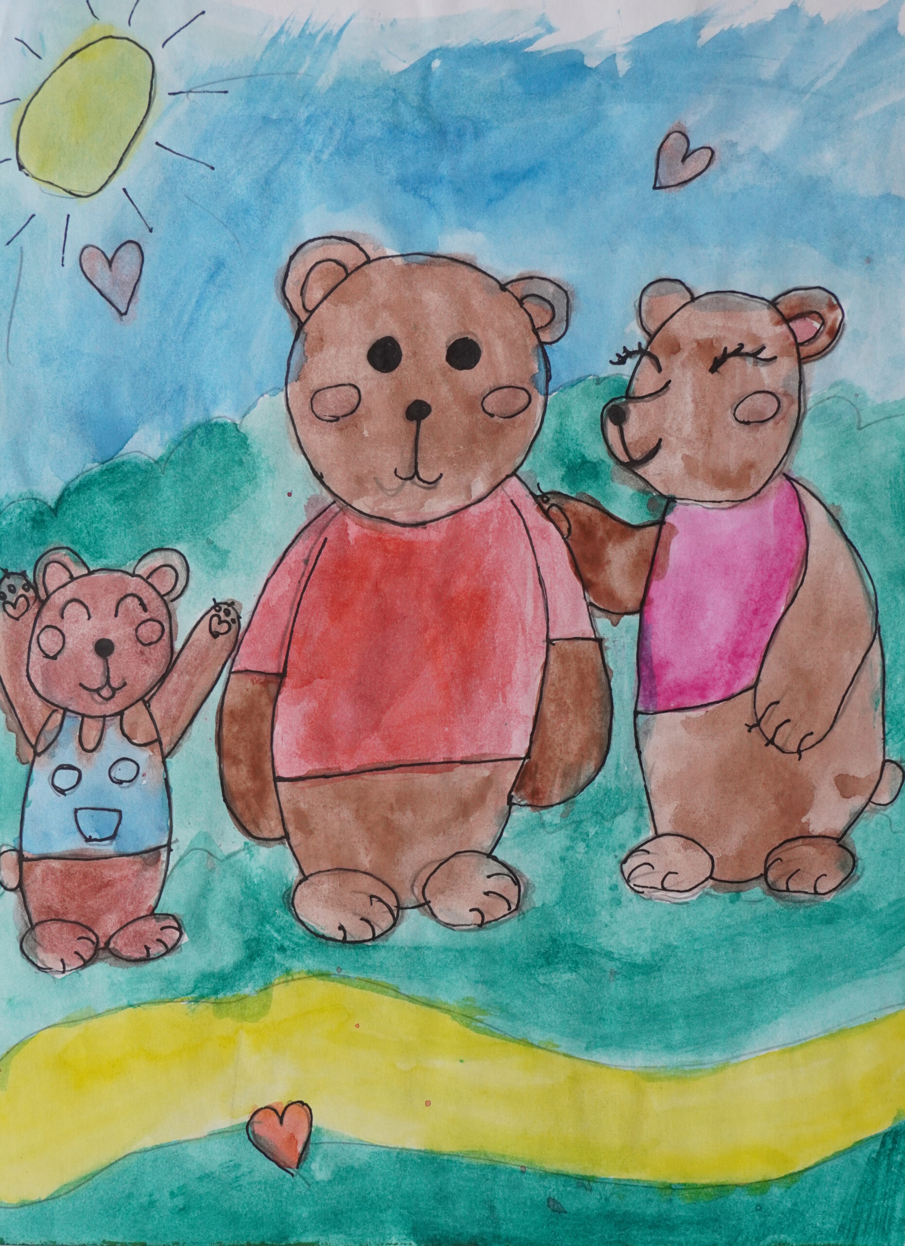 иллюстрация к сказке "Три медведя"