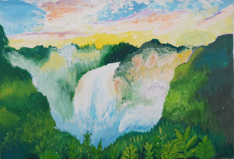 Восход над водопадом Виктория
